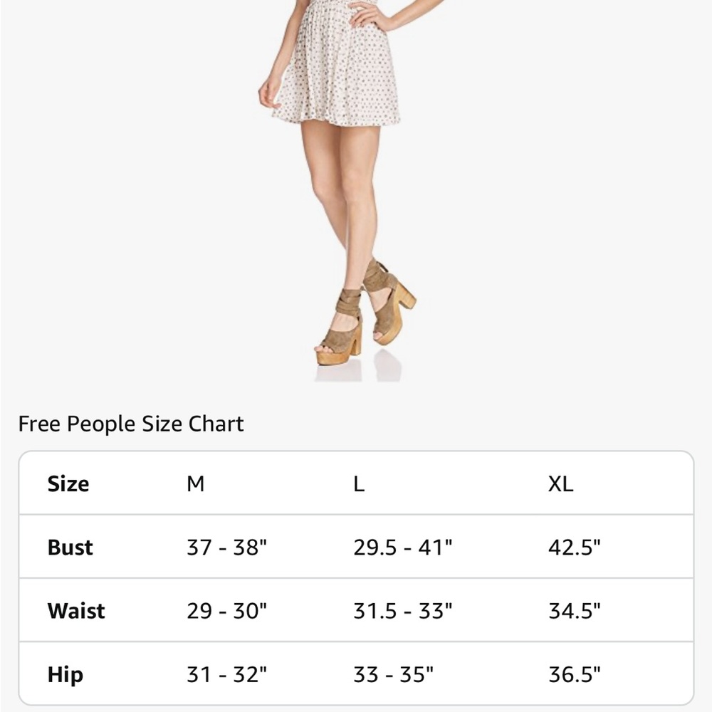 FREE PEOPLE LOW V NECK FLORAL MINI DRESS - size M - Picture 7 of 8